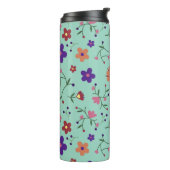 Bloom Buddy: Floral Fun Waterfles Thermosbeker (Gedraaid links)