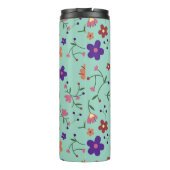 Bloom Buddy: Floral Fun Waterfles Thermosbeker (Achterkant)