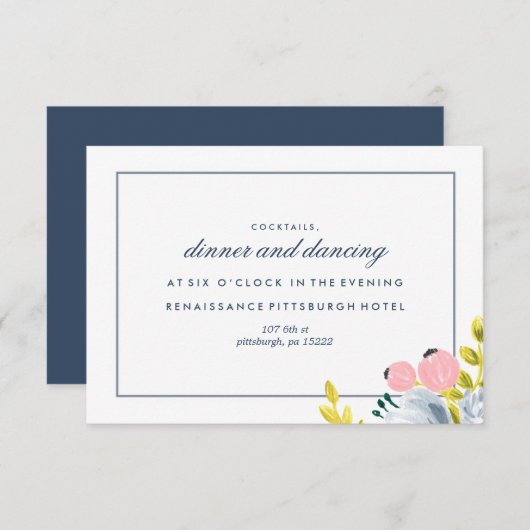 BLOOM DE PRINTEMPS Carte FLORAL de réception (Devant / Derrière)