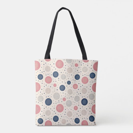 Bloom dot pattern canvas tas (Achterkant)