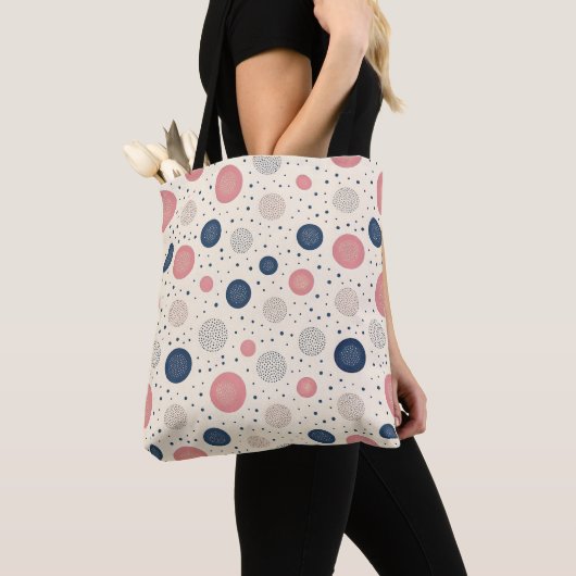Bloom dot pattern canvas tas (Dichtbij)