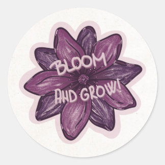 Bloom en kweek ronde sticker