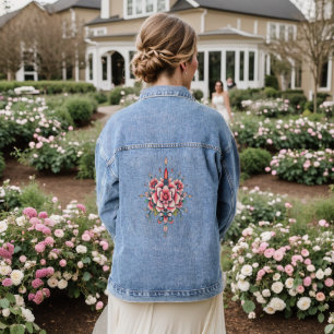 Bloom & Flame – bloemenelegantie Denim Jacket