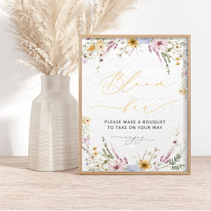 Bloom fleur sauvage   Poster du bar à fleurs