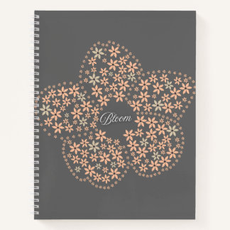 Bloom Floral Design – Dark Elegant Design Notitieboek