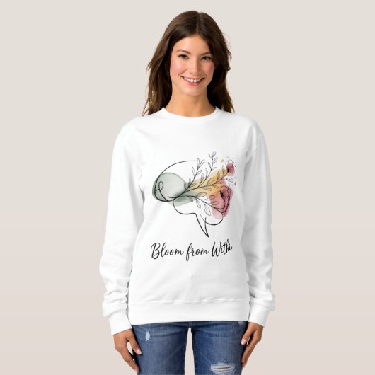 Bloom From Within – Elegant Women’s Sweatshirts Trui (Voorkant volledig)