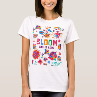 Bloom: Het leven is goed - Levendig bloemig Inspir T-shirt