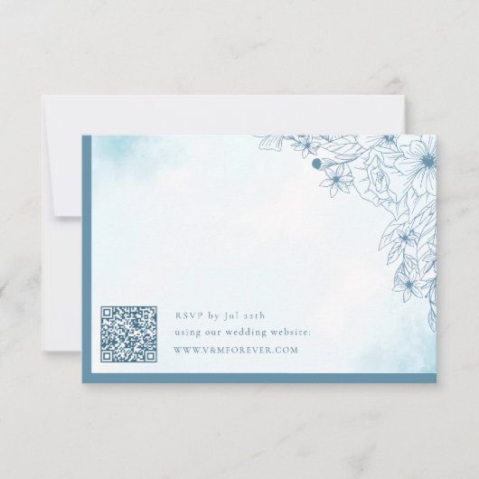Bloom In the Winter QR code cartes RSVP (Devant)
