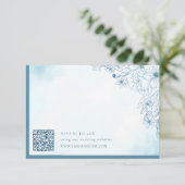 Bloom In the Winter QR code cartes RSVP (Debout devant)