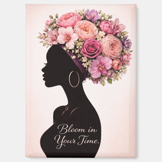 Bloom in Your Time Inspirational Magnet Magneet (Voorkant)