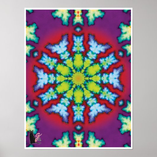 Bloom Kinetic Collage Kaleidoscope Poster (Devant)
