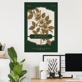 BLOOM MENSUEL - POSTER CADEAU DE FLEURS DE NAISSAN