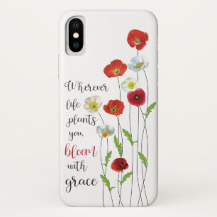 Bloom met Poster van kalkoenbloemen iPhone X Hoesje