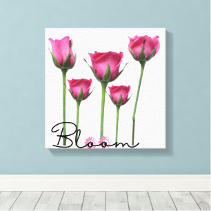 “Bloom” – Minimalistische Canvas Muur Kunst met Em Afdruk