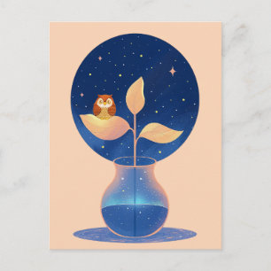 Bloom Mystic Night Uil Tuin Feestdagenkaart