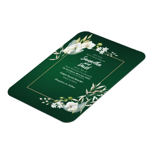 Bloom of Love Magnet bruiloft uitnodiging Magneet (Linkerzijde)