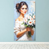 bloom of stillness canvas afdruk (Insitu (Houten vloer))