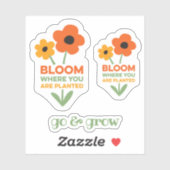 Bloom Où Vous Avez Planté Sticker (Feuille)