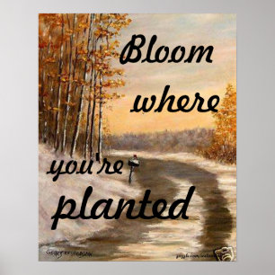 "BLOOM OÙ VOUS ÊTES PLANTÉ POSTER