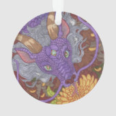 Bloom Paarse Dragon Ornament (achterkant)