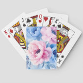  Bloom Pastel Petals Waterverf Pokerkaarten (Achterkant)