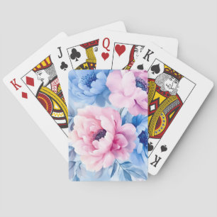 Bloom Pastel Petals Waterverf Pokerkaarten