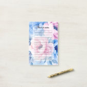 Bloom Pastel Petals Waterverf Post-it® Notes (Op bureau)