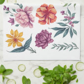 Bloom Pop – Colorful Floral Theedoek (Gevouwen)