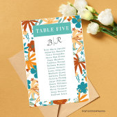 Bloom Retro Abstract Kleurrijke Wildflower Tafel N