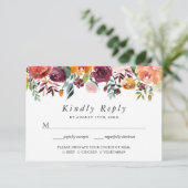 Bloom Rustique Bourgogne Blush Orange Floral RSVP (Debout devant)