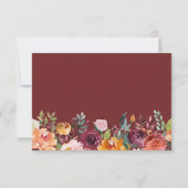 Bloom Rustique Bourgogne Blush Orange Floral RSVP (Dos)