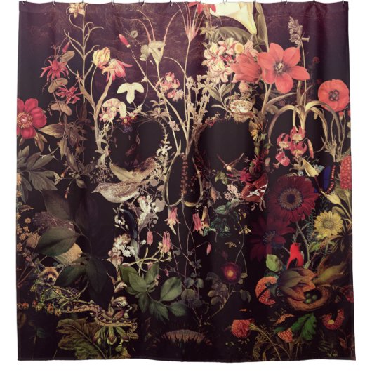 Bloom Skull Douchegordijn (Voorkant)