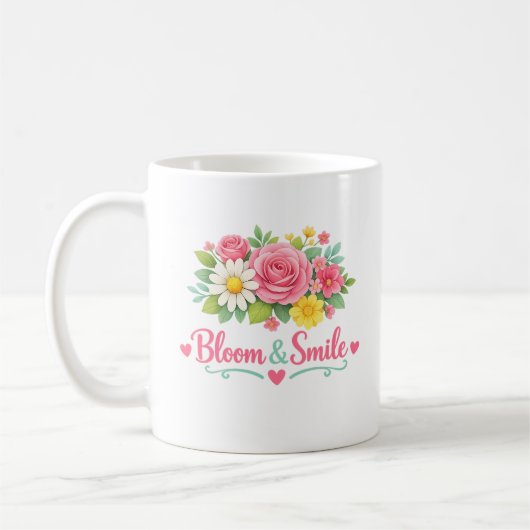 Bloom & Smile Floral Mug (Gauche)