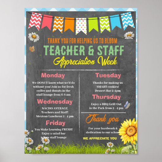 Bloom Teacher Appreciation Week Route Poster (Voorkant)