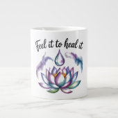 Bloom Through It – Mindful Quote Mug Extra Grote Beker (Voorkant)