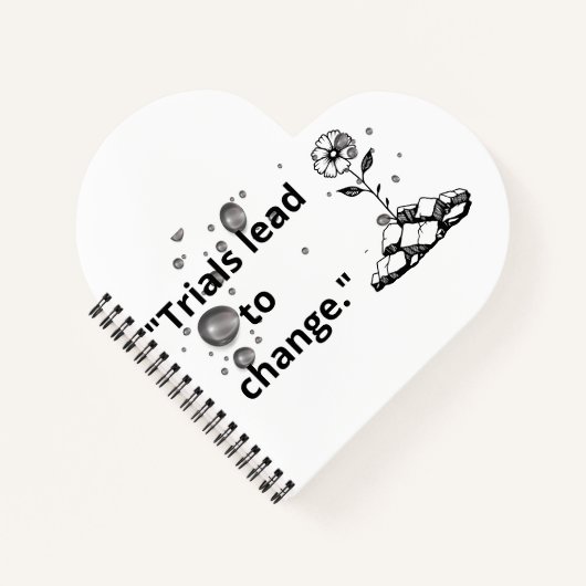 Bloom Through Trials – Strength from the Cracks Notitieboek (Voorkant)