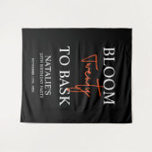 Bloom Twenty to Bask I Black Volwassen Verjaardags Wandkleed (Voorkant (horizontaal))