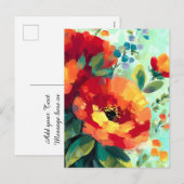 Bloom Vibrant Bloementuin Feestdagenkaart (Voorkant / Achterkant)