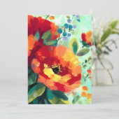 Bloom Vibrant Bloementuin Feestdagenkaart (Staand voorkant)