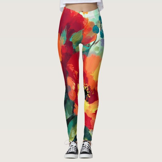 Bloom Vibrant Bloementuin Leggings (Voorkant)