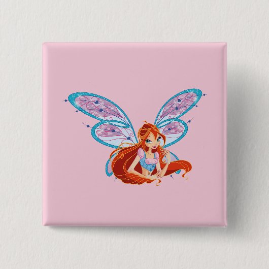 Bloom Vierkante Button 5,1 Cm (Voorkant)