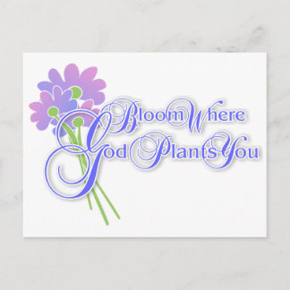 Bloom waar God jou Plant 2 Briefkaart