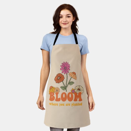 Bloom waar je bent geplant schort (Gedragen)