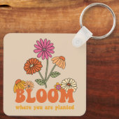 Bloom waar je bent geplant sleutelhanger (Achterkant)