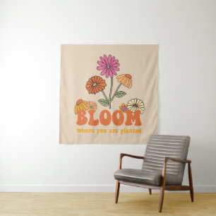 Bloom waar je bent geplant wandkleed