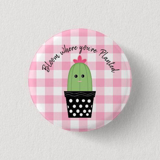 Bloom waar je de Button van Cactus bent (Voorkant)