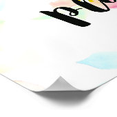 Bloom waar u bent gepland Waterverf Floral Poster (Hoek)