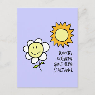 Bloom waar u bent geplant briefkaart