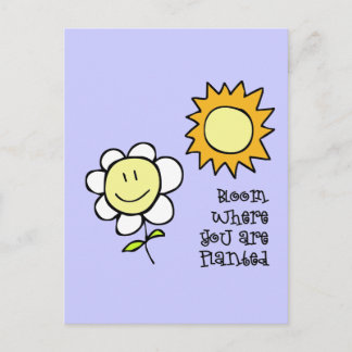 Bloom waar u bent geplant briefkaart