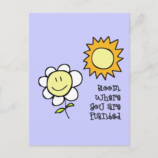 Bloom waar u bent geplant briefkaart (Voorkant)